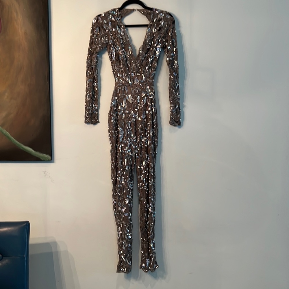 ASOS Embellished sequin and bead jumpsuit size 0